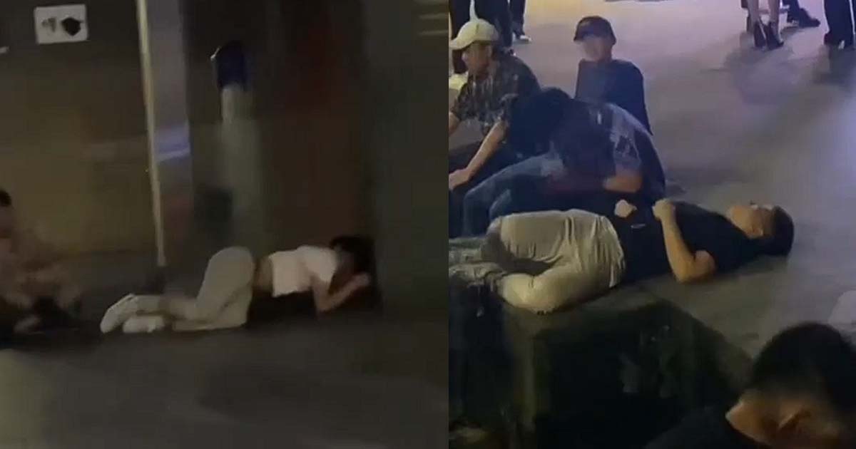 YPs DRUNK ON FLOOR ALONG CECIL STREET, “CAN NOT DRINK DON’T DRINK LA”