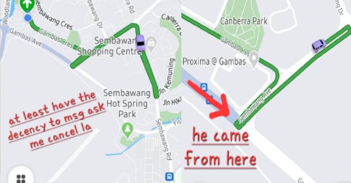 GOJEK DRIVER ALLEGEDLY DROVE AIMLESSLY FOR 20 MINS TO GET PAX TO CANCEL BOOKING