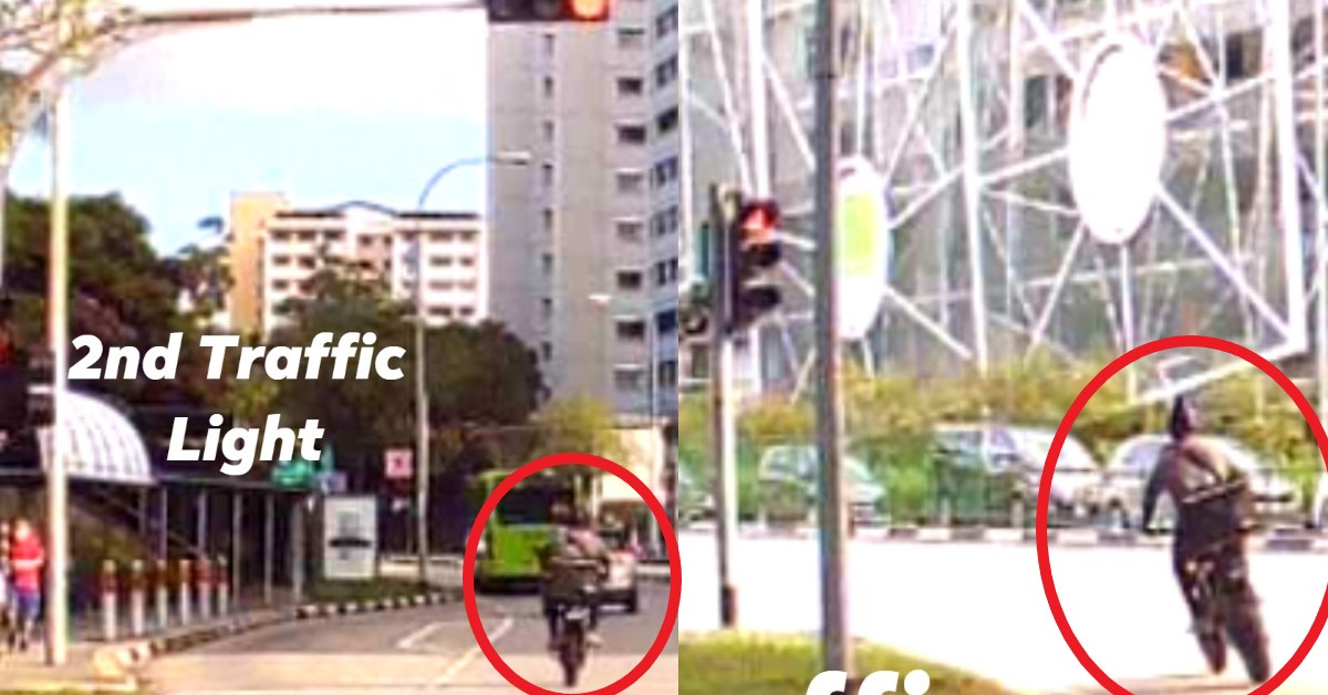 FOOD DELIVERY RIDER ALLEGEDLY BEAT RED LIGHTS ON PAB
