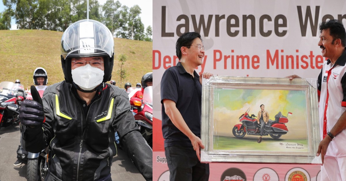 DPM LAWRENCE WONG RIDES MOTORBIKE FOR CHARITY WITH 800 BIKERS