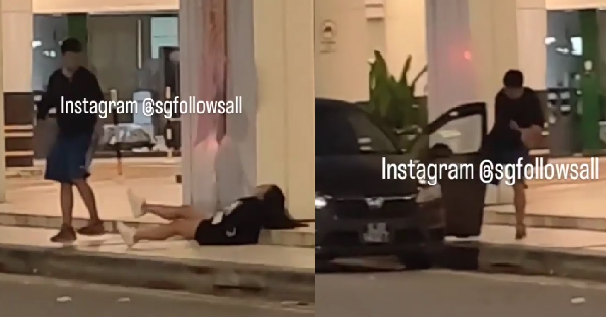 DRUNK MAN PUSHED GIRL ONTO GROUND, THEN TRIED TO ENTER STRANGER’S CAR