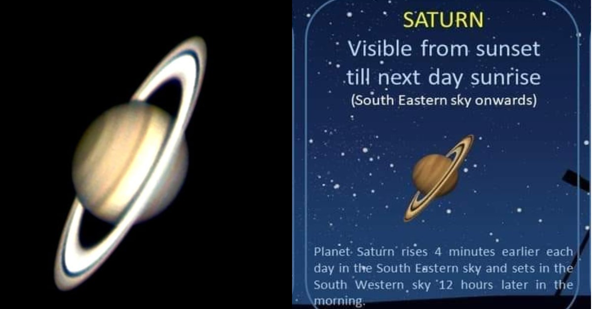 NETIZEN TAKES PHOTOGRAPH OF PLANET SATURN FROM SINGAPORE