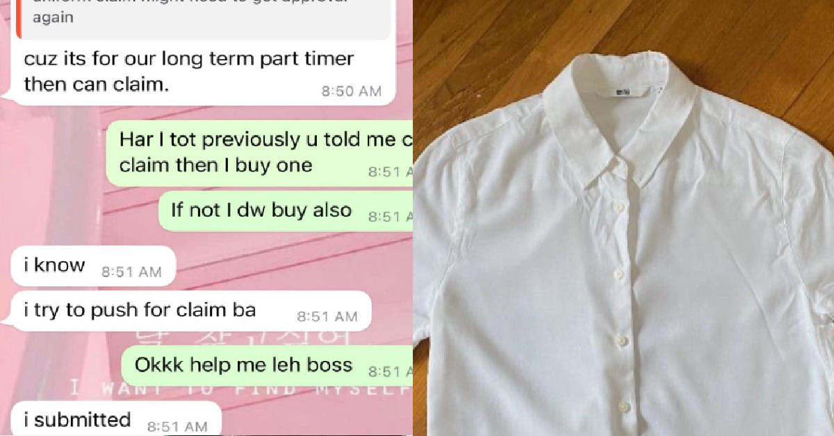 NEW PART-TIMER FORCED TO BUY UNIFORM FOR $40, QUIT ALREADY CAN’T CLAIM MONEY BACK