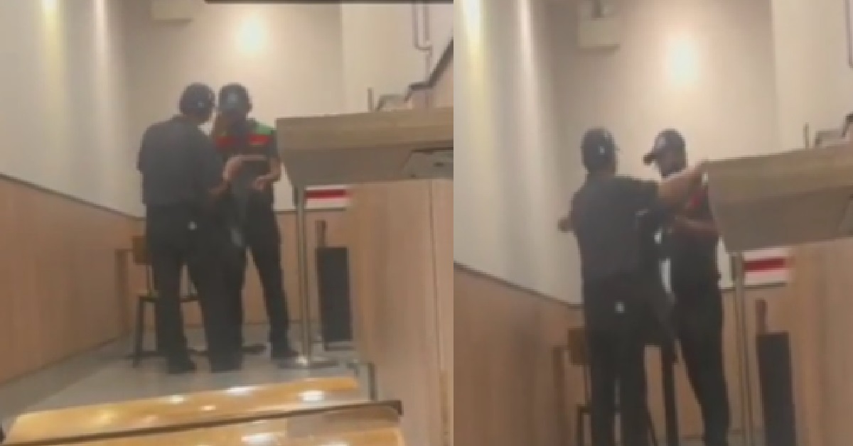 BURGER KING STAFF SHOUTS AT AUTISTIC CO-WORKER UNTIL THE POOR GUY STARTS TREMBLING