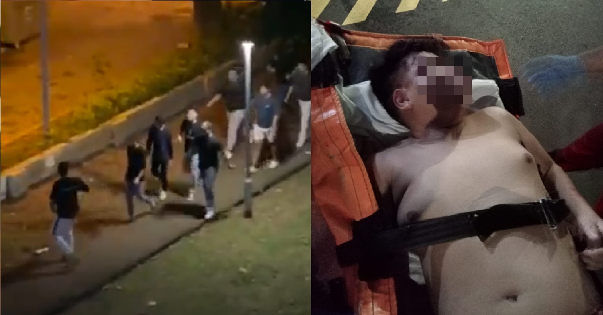 GANGSTERS 9V1 ATTACK GUY UNTIL HE K.O & “UP AMBULANCE”, THEN FLEES THE SCENE