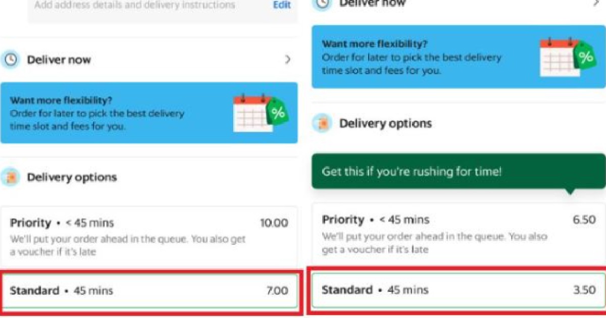 GRABFOOD SUBSCRIBER CHARGED $7 FOR DELIVERY WHILE NON-SUBSCRIBERS $3.50