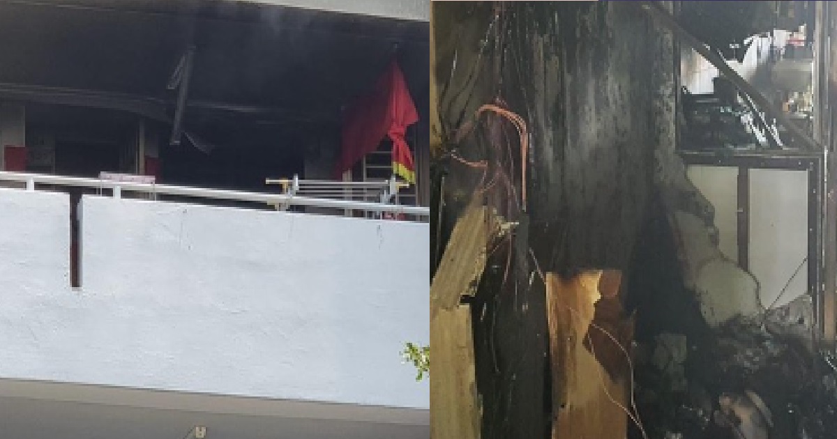 HDB FLAT CAUGHT ON FIRE WHILE FAMILY WAS AT MUM’S FUNERAL DOWNSTAIRS