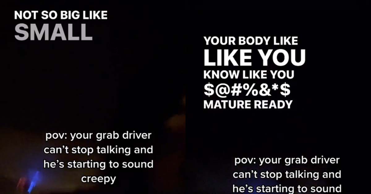 TIKO GRAB DRIVER KEEP TALK ABOUT THE PASSENGER’S BODY SAID SHE “CUTE”