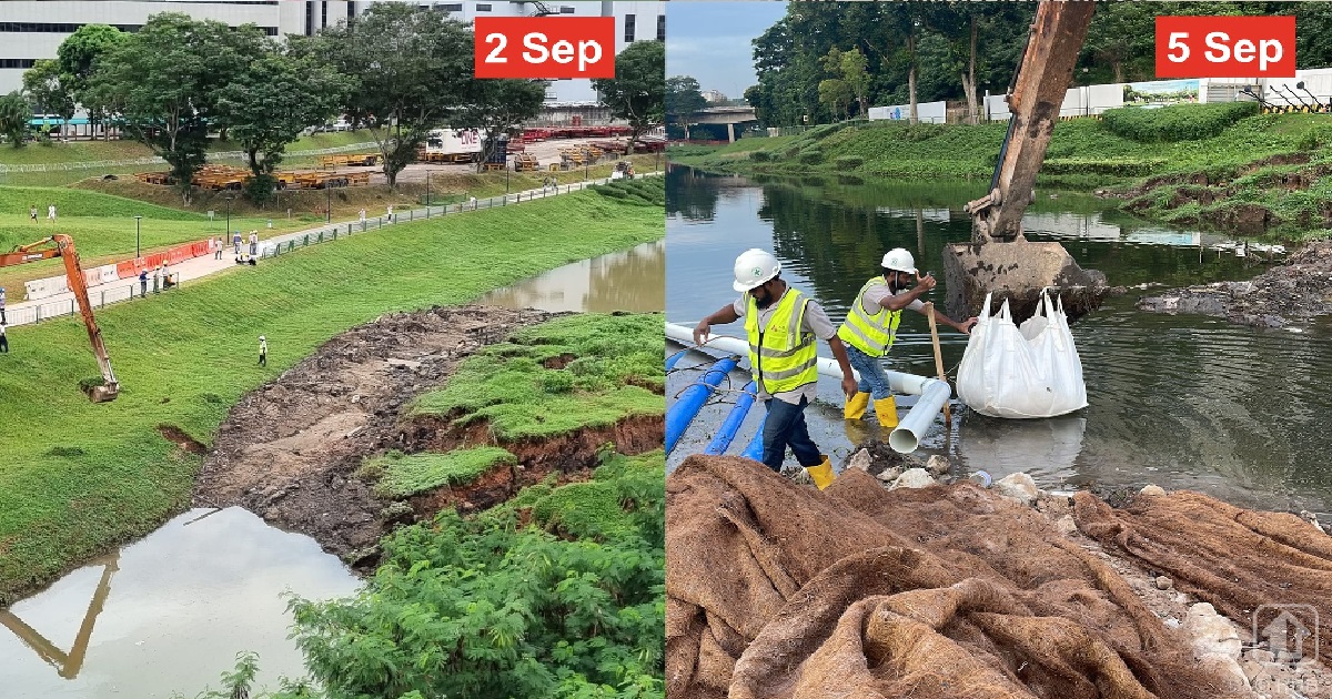 HDB’S UPDATE ON LANDSLIDE AT CLEMENTI BTO SITE – “SAFE TO WIDEN CHANNEL WIDTH”