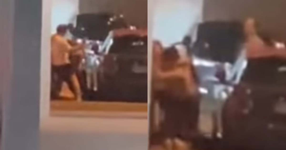 UNCLES WRESTLE AT CARPARK UNTIL ON THE FLOOR & SHIRT ALL COME OUT