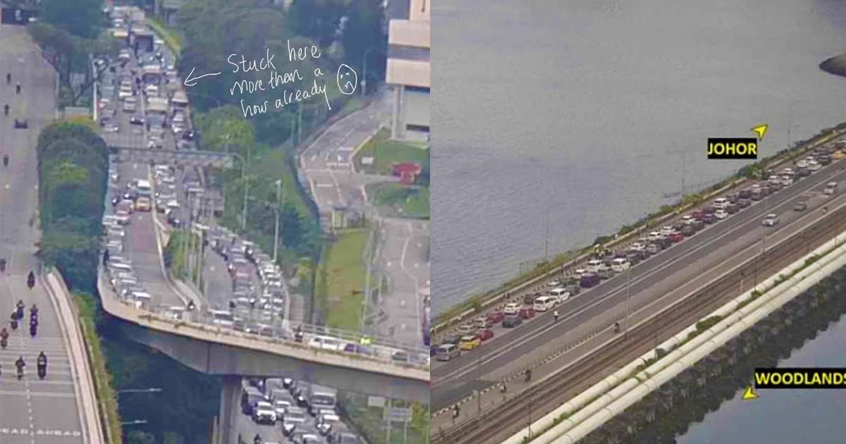 WOMAN STUCK IN TRAFFIC TO JOHOR FOR 7 HOURS, NETIZEN SAID “SONG BOH”