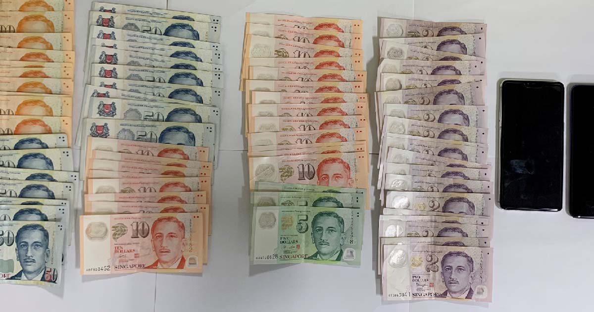 YISHUN DUO PROVIDES GAMBLING SERVICE, GETS INVESTIGATED BY POLICE, $2.2K SEIZED