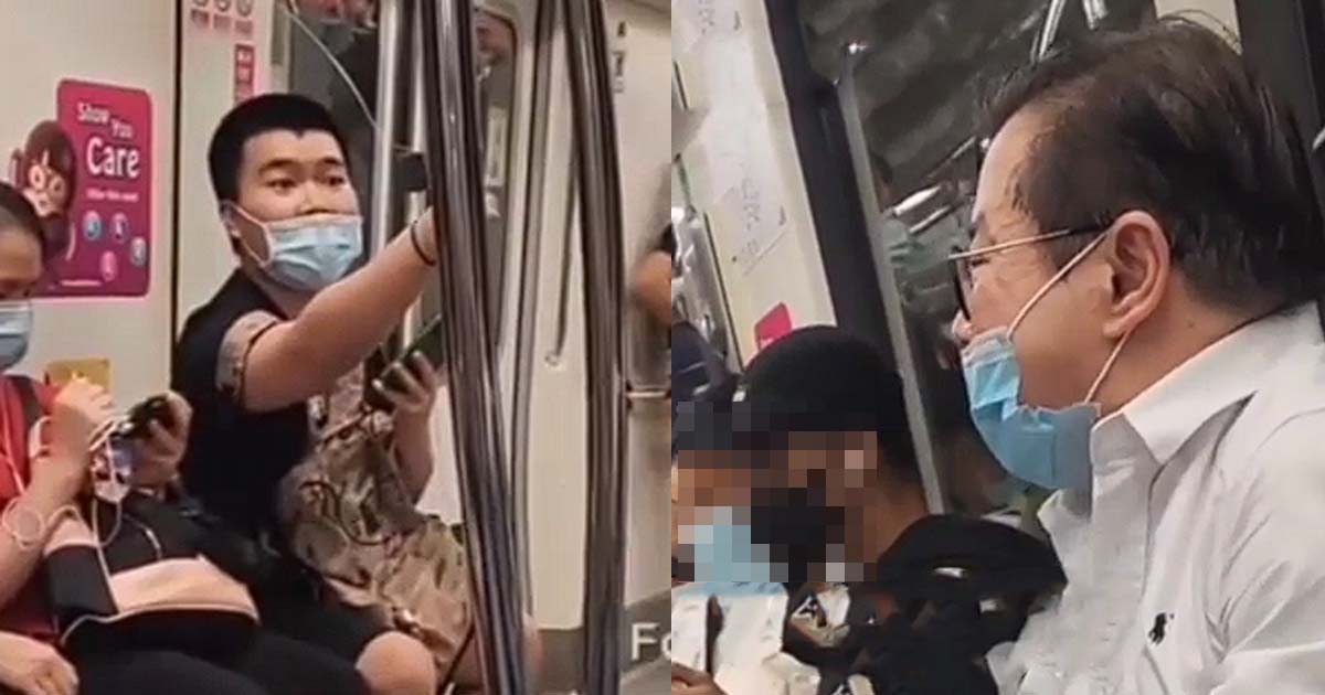 MAN IN MRT TELLS M’SIAN TO GO BACK TO HIS COUNTRY FOR TAKING THE RESERVED SEAT