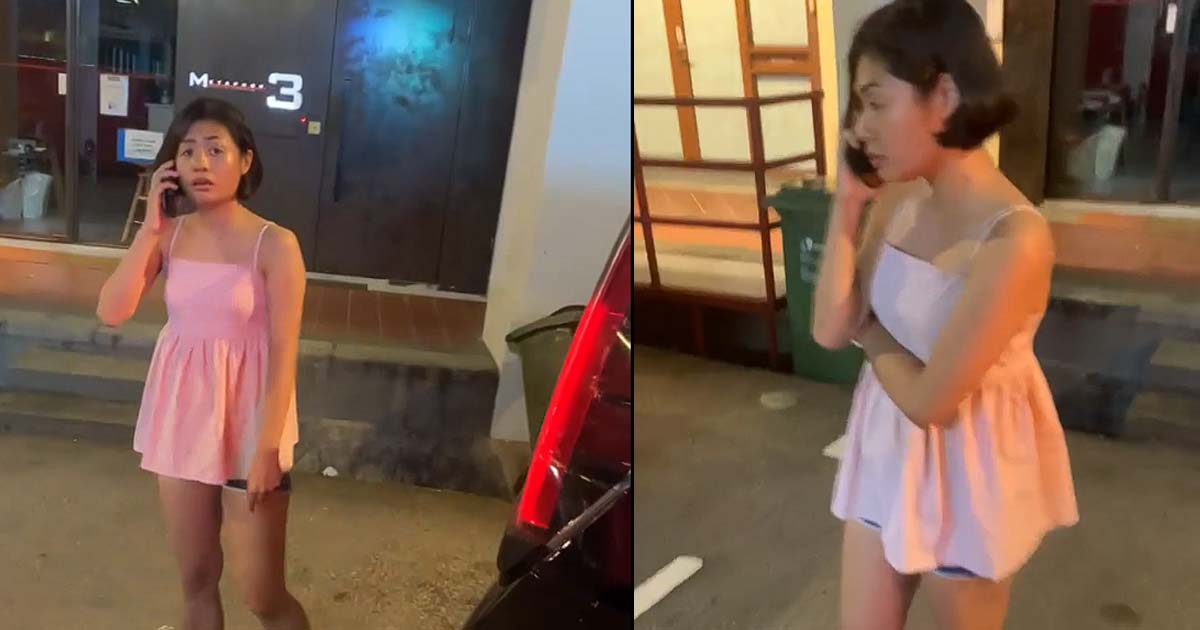 WOMAN BLOCKS PARKING LOT CAUSE “HER THE CAR COMING”