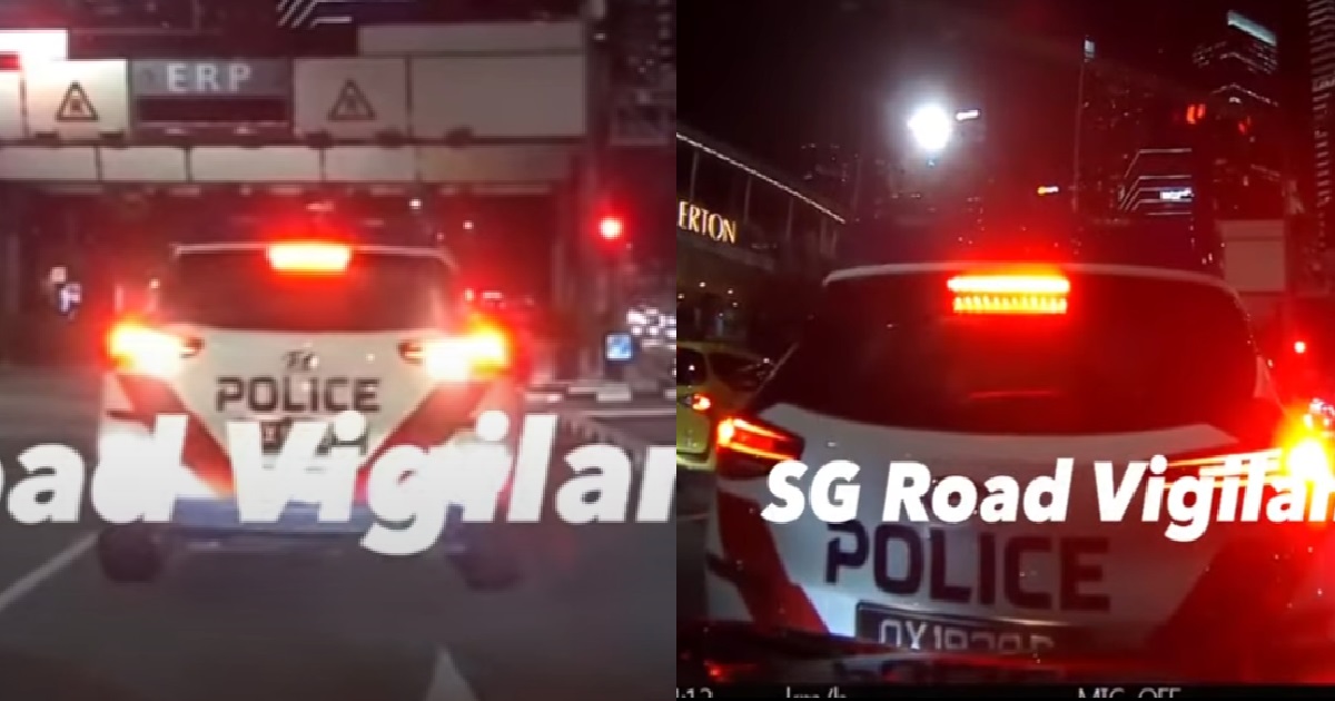 DRIVER WAITING AT RED LIGHT, KENA KNOCKED BY REVERSING POLICE CAR