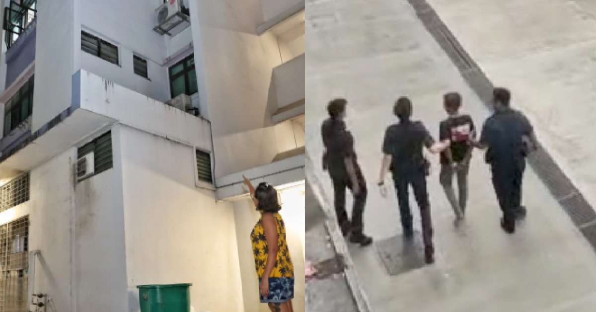ALLEGED THIEF CLIMBED UP BEDOK HDB LEDGE TO FLEE FROM POLICE, THINKS HE’S SPIDERMAN