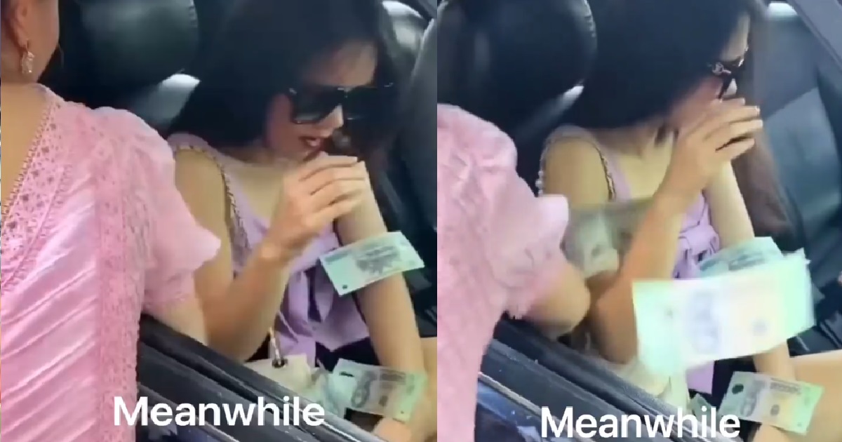 WOMAN CATCHES HUSBAND WITH VIETBU MISTRESS, THROWS MONEY AT HER FACE