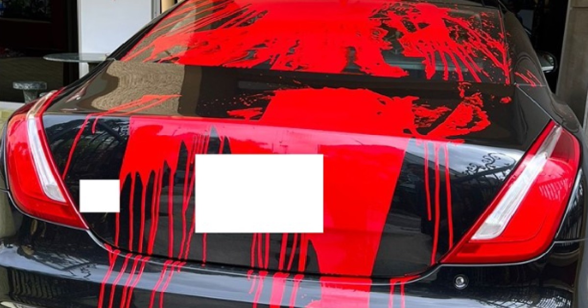 37 Y.O LOAN SHARK ARRESTED FOR HARASSMENT, SPLASHED PAINT ON CAR