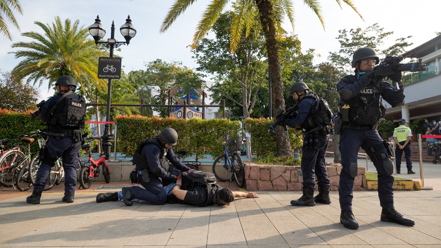 COUNTER-TERRORISM EXERCISE HELD AT SENTOSA COVE - SIMULATED TERROR ATTACK