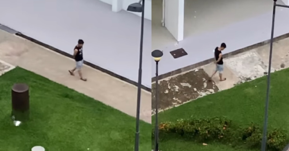 SOT MAN SCREAMING HIS HEAD OFF EARLY IN THE MORNING WHILE WALKING AROUND HDB BLOCK