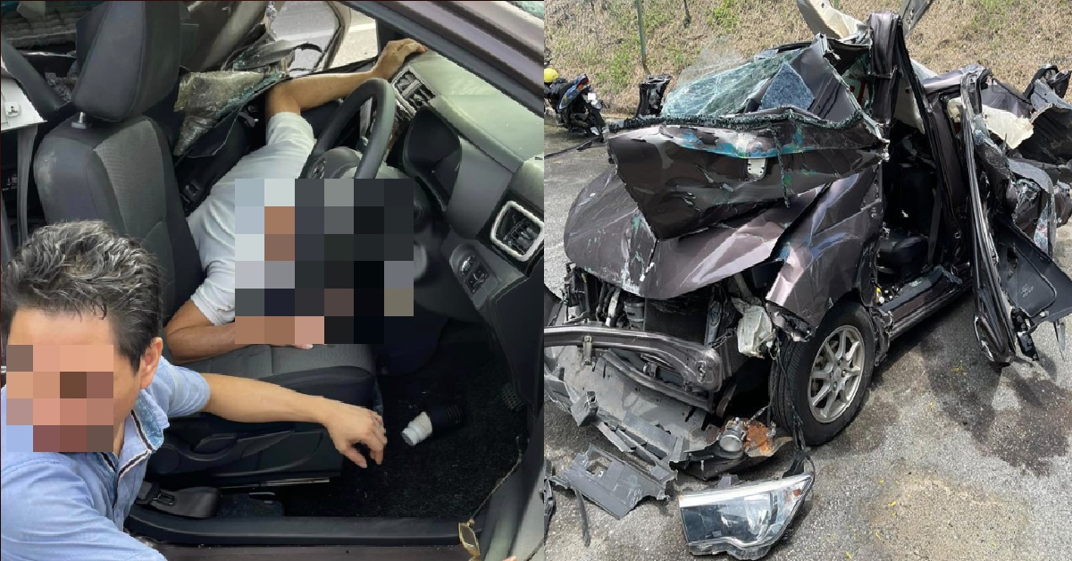MAN STUCK INSIDE CAR FOR 30 MINS DURING CAUSEWAY ACCIDENT, THOUGHT HE WAS GONNA DIE
