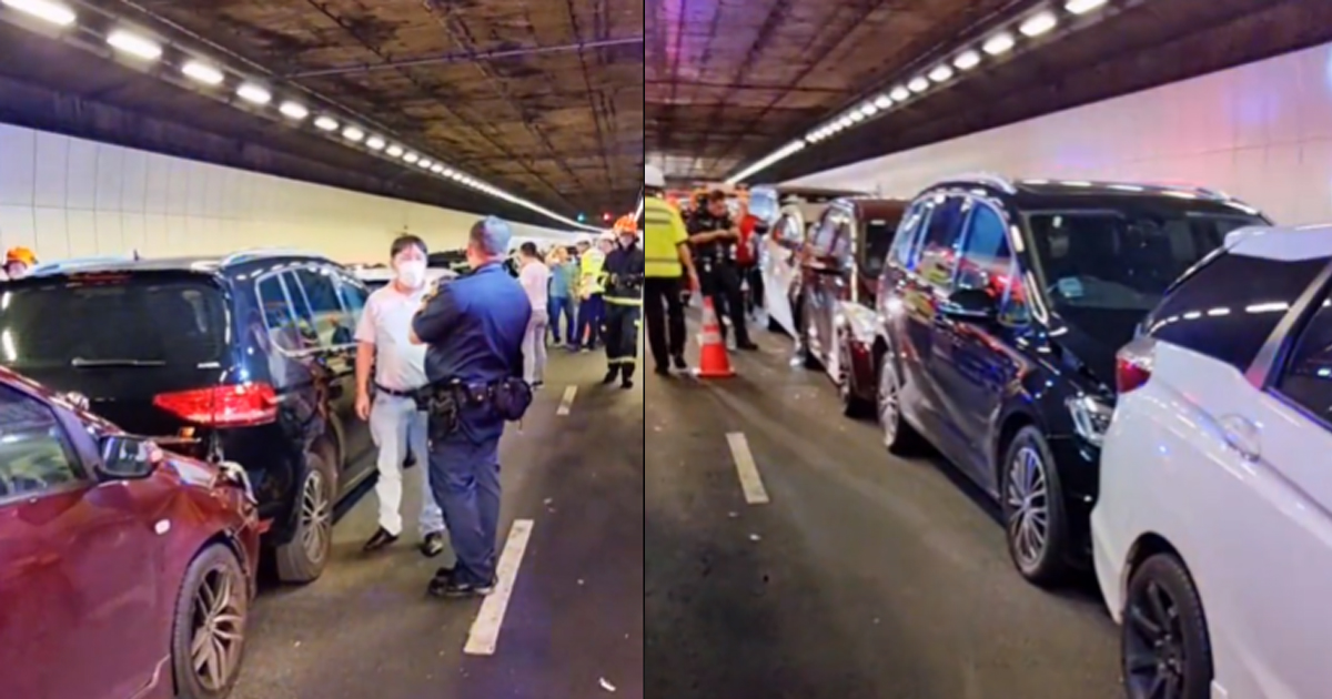 9 CAR CHAIN ACCIDENT: 14 Y.O GIRL AND 40 Y.O FEMALE DRIVER TAKEN TO HOSPITAL