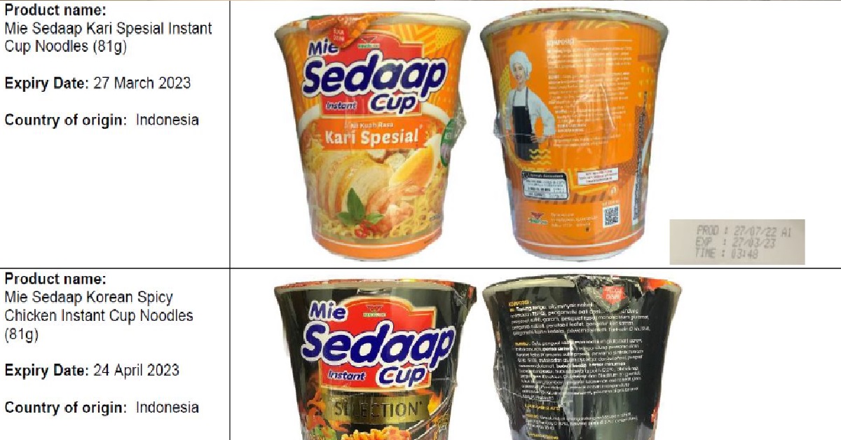 MORE “MIE SEDAAP” NOODLE PRODUCTS RECALLED, THIS TIME IT’S CUP NOODLES