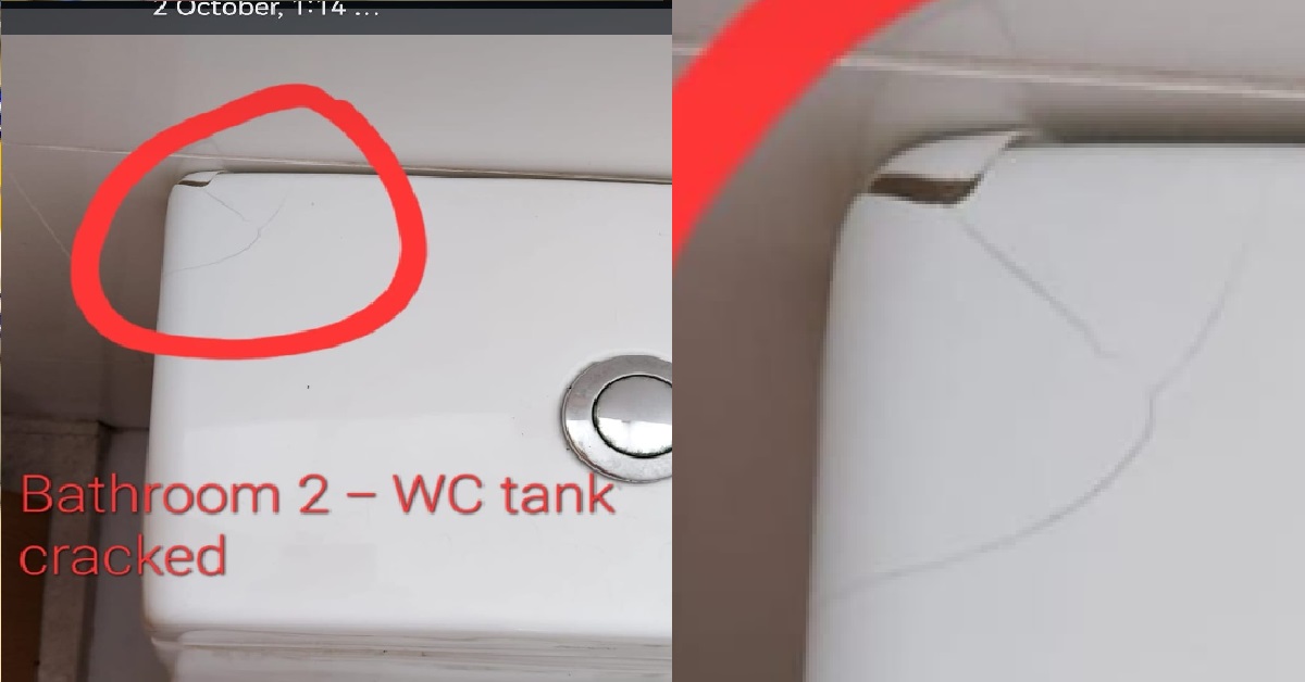 LANDLORD DEMANDS $1K COMPENSATION FROM TENANT FROM CRACKED TOILET BOWL