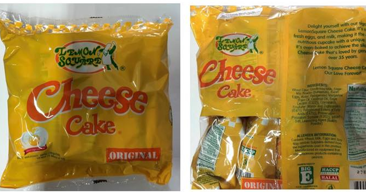SFA ISSUES RECALL FOR LEMON SQUARE’S CHEESE CAKE