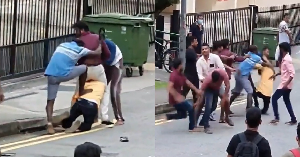 HUGE FIGHT BROKE OUT AT GEYLANG, MAN KENA HANTAM IN THE FACE & STOMPED