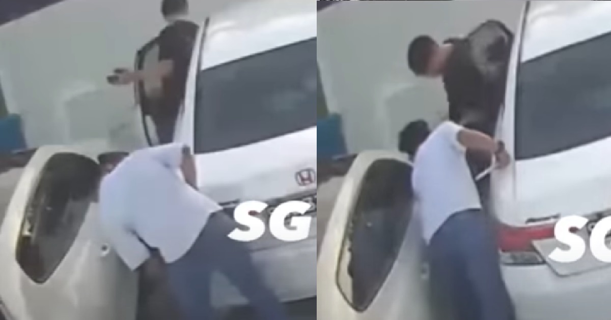 HONDA DRIVER HITS PARKED CAR AT UBI, CHECKS THE DAMAGE THEN FLEES FROM THE SCENE