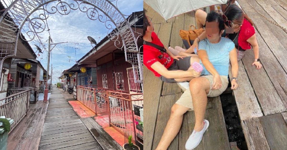 S’PORE MAN FALLS THROUGH ROTTEN PLANK @ PENANG JETTY, SUFFERS MULTIPLE INJURIES