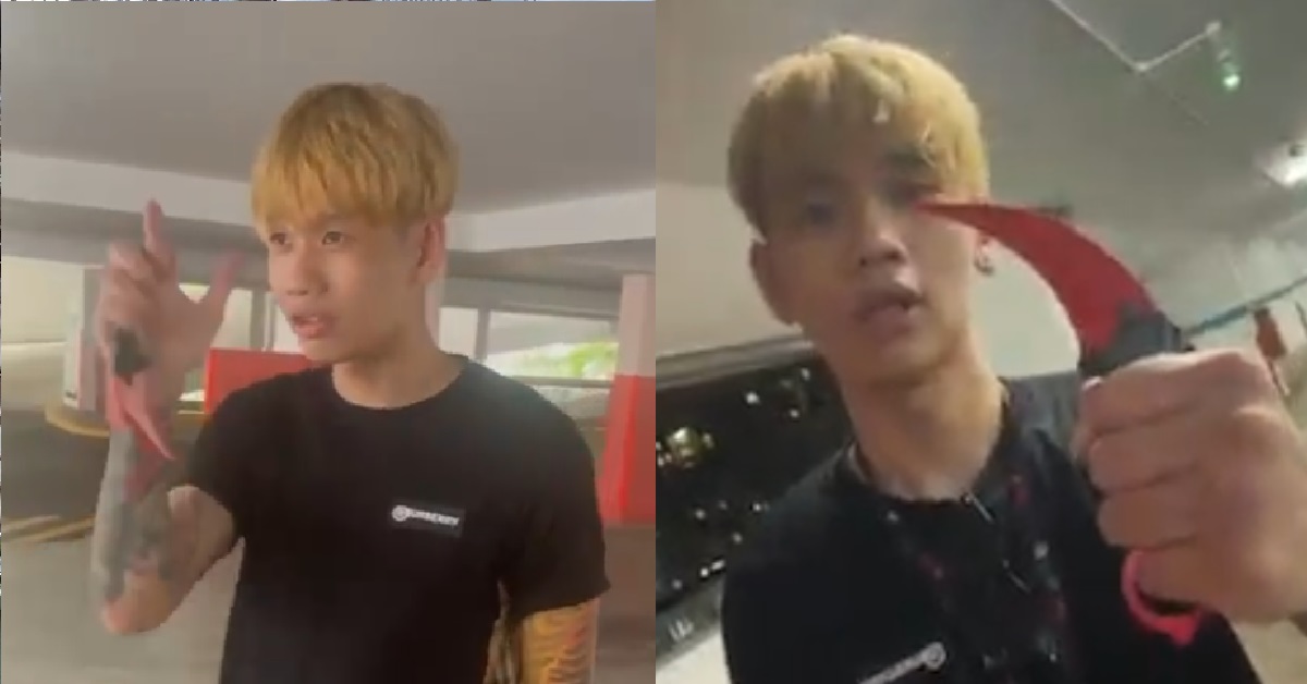 YP BENG WIELDS KARAMBIT KNIFE @ CARPARK – “I HEARD YOU LOOKING FOR ME IS IT”
