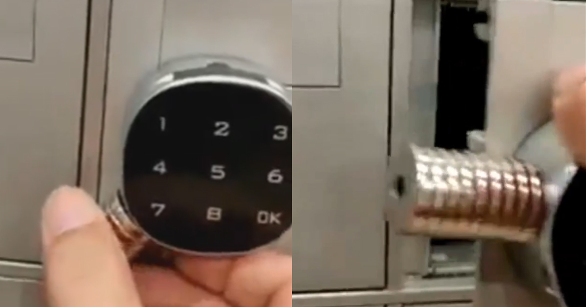 MAN SHOWS HOW UNSAFE A DIGITAL LOCK IS, UNLOCKED MAILBOX WITH A MAGNET