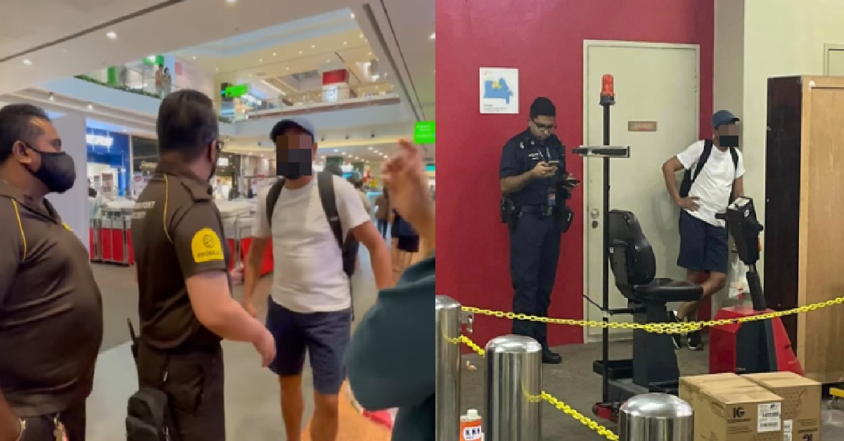 MAN CAUGHT TAKING PHOTO OF WOMAN AT JURONG POINT, GETS CONFRONTED BY WOMAN
