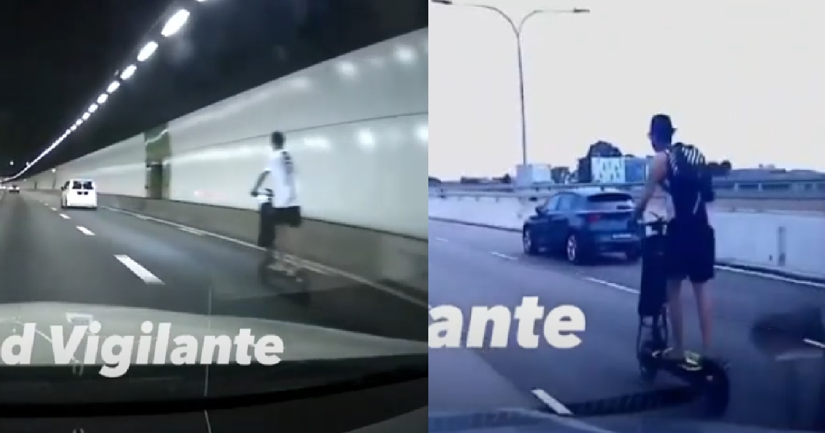FEARLESS YP PMD RIDER SPEEDING INSIDE KPE TUNNEL, TRIGGERED SPEED CAMERA
