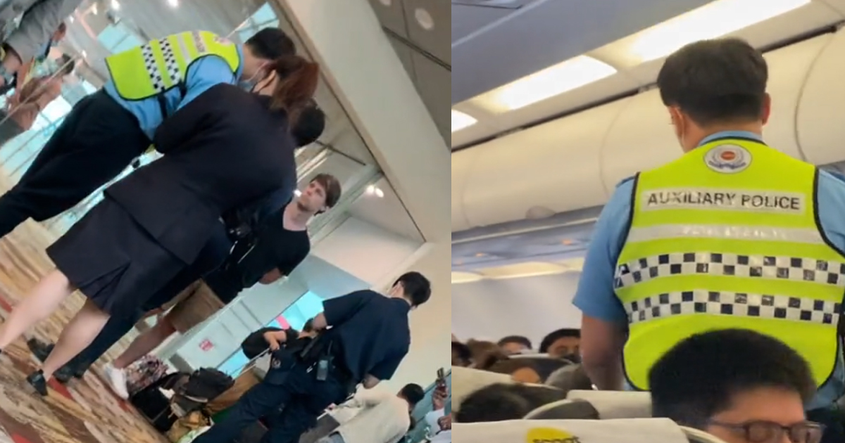 TROUBLE MAKER ON SCOOT FLIGHT, REFUSES TO WEAR SEAT BELT AND DELAYS LANDING