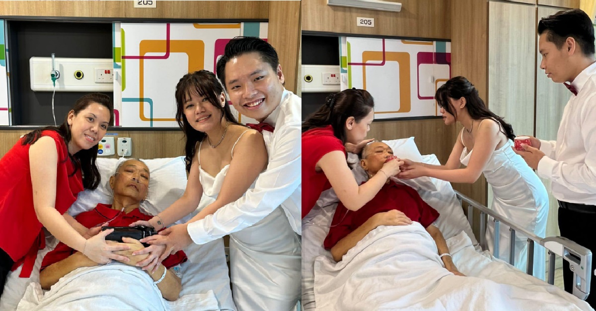 DAUGHTER GETS MARRIED @ HOSPICE TO FULFIL DAD’S LAST WISH, WHO LATER PASSES AWAY