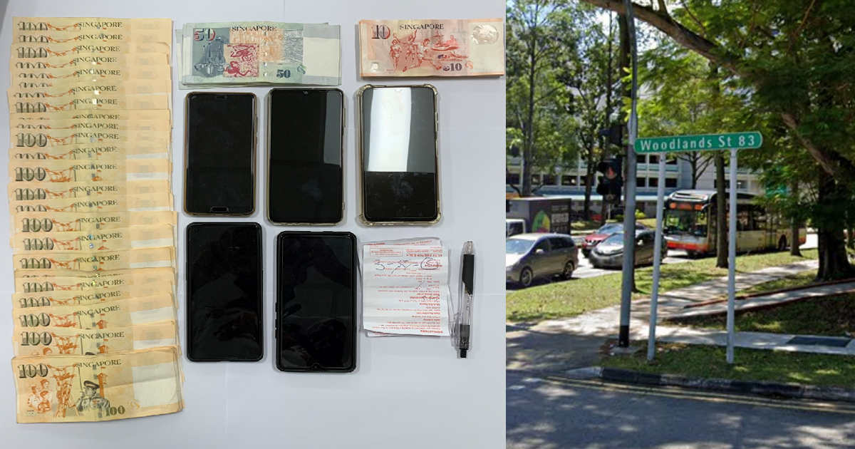 TWO BOOKIES ARRESTED IN WOODLANDS, CASH AMOUNTING TO OVER $8.2K FOUND
