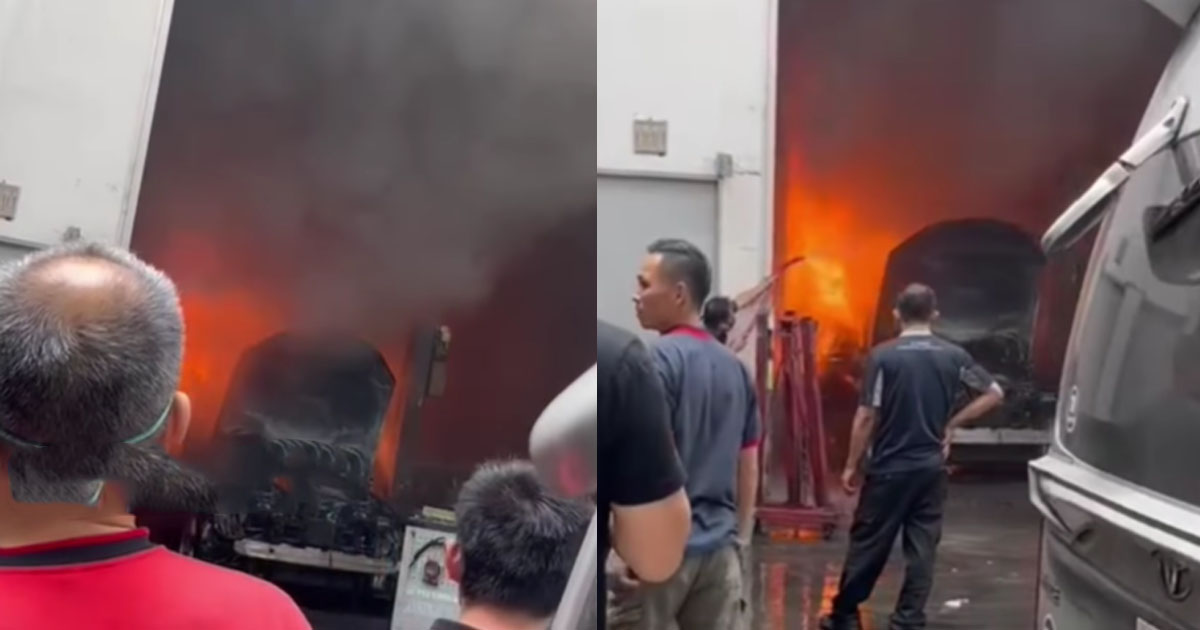 CAR IN KAKI BUKIT BURST INTO FLAMES, 1 SEND TO SGH, 20 EVACUATED