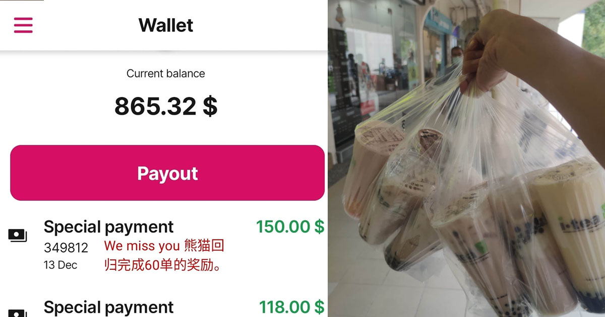 M’SIAN EARNS $865.32 AFTER WORKING FOR 2 DAYS IN SINGAPORE WITH FOOD PANDA