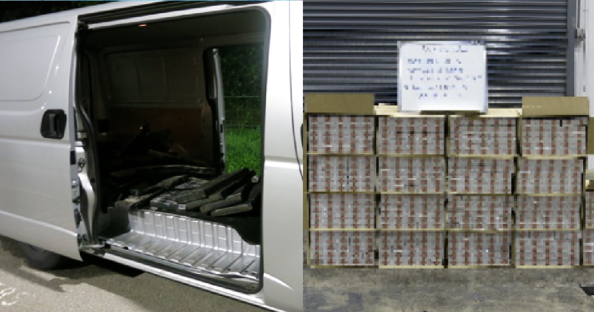 3 MEN ARRESTED AT SUNGEI KADUT, 618 CARTONS OF ILLEGAL CIGGS SEIZED