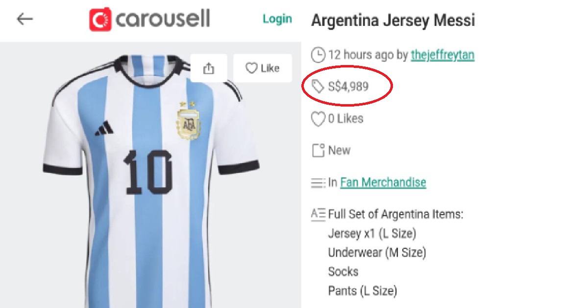 SCALPERS BACK AT IT AGAIN, RESELLING OUT-OF-STOCK ARGENTINA JERSEYS FOR UP TO $5K