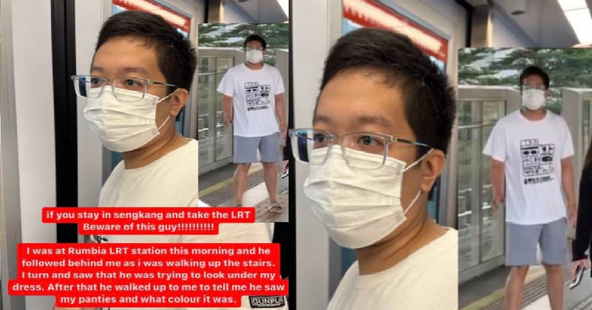 GUY CAUGHT PEEPING UNDER WOMAN’S SKIRT @ LRT, TELLS HER ABOUT HER PANTIES COLOR