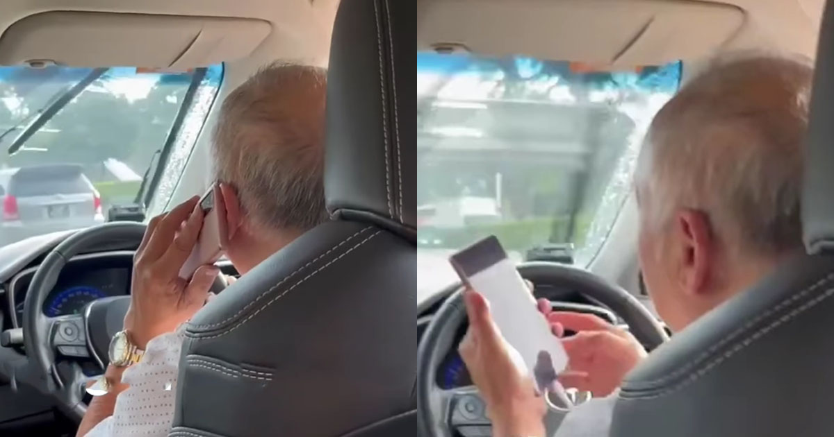 GOJEK DRIVER DRIVES AND USE HIS PHONE, KENA SABO RICE BOWL OR OWNSELF SABO