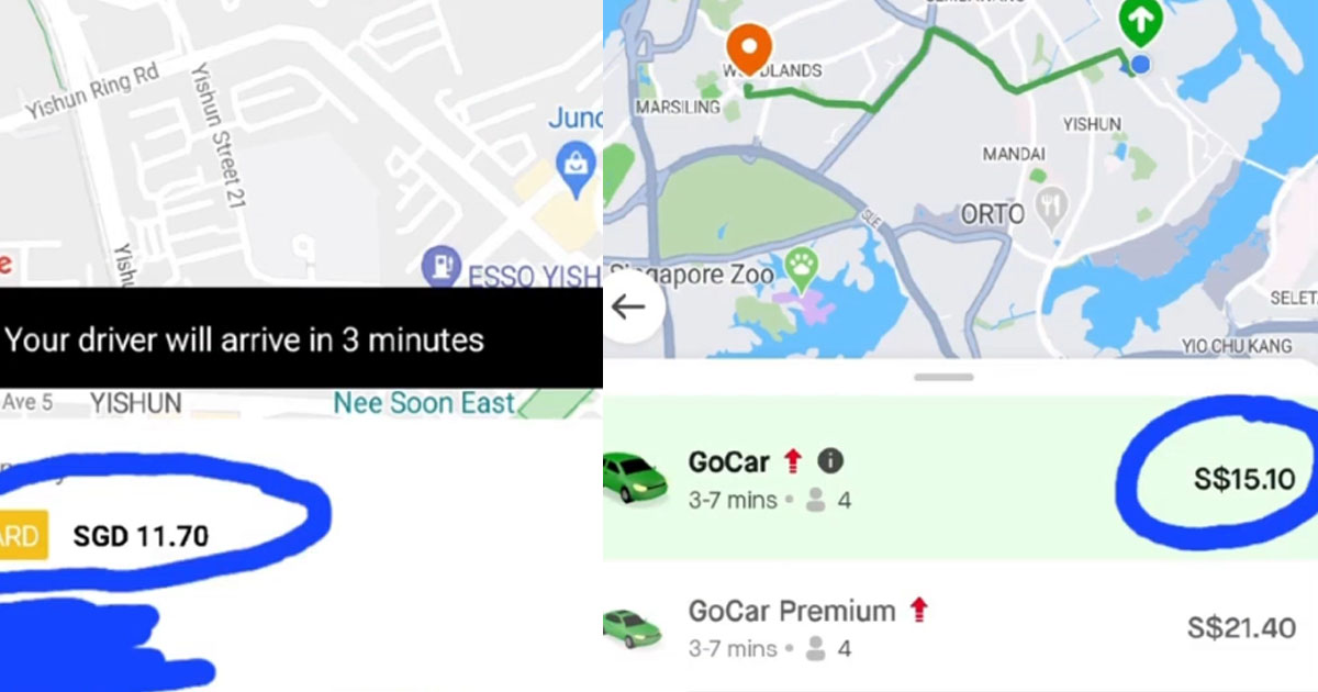 Price Comparison Between Grab Tada And Gojek