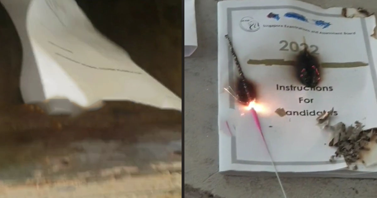 YP BURN HIS EXAM BOOKLET & THREW AWAY PSLE RESULTS JUST TO MAKE A TIKTOK VIDEO