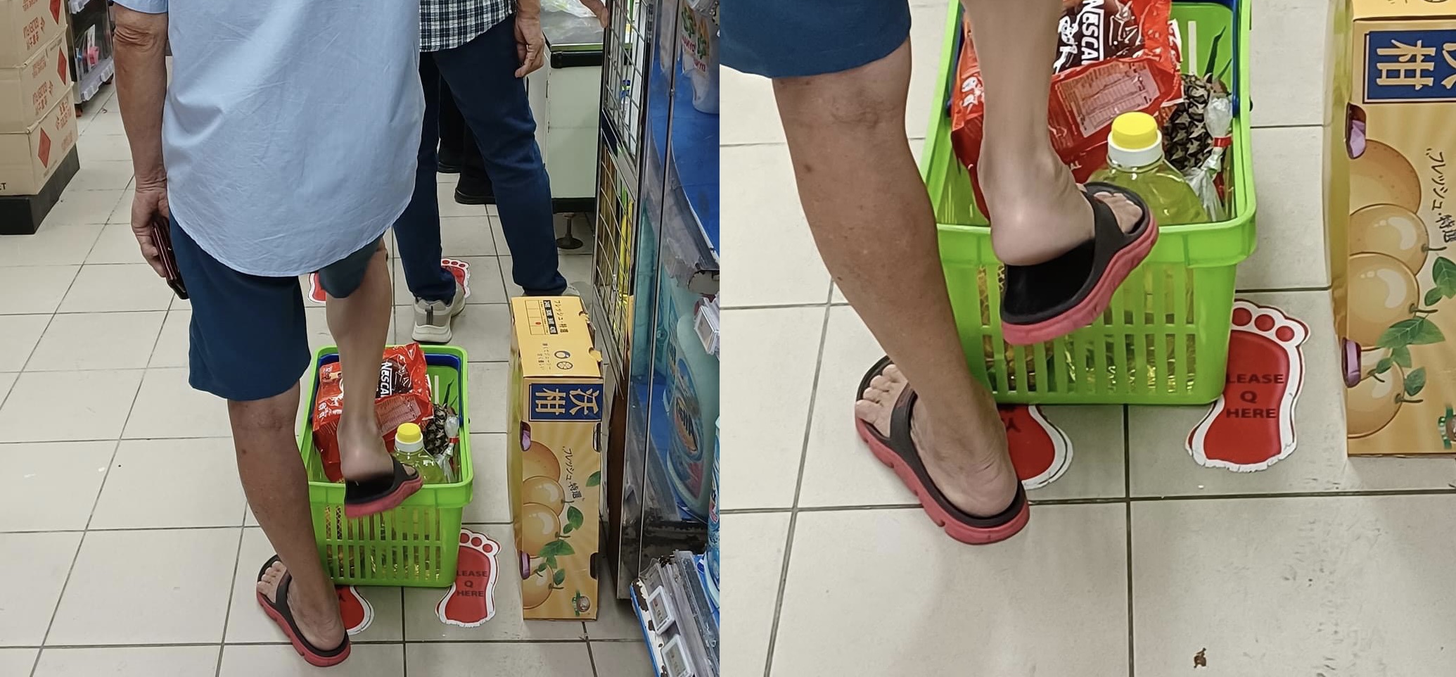 NETIZEN SCOLDED ‘SIAO’ @ YISHUN BECAUSE SHE ASK UNCLE TAKE HIS LEG OFF THE BASKET