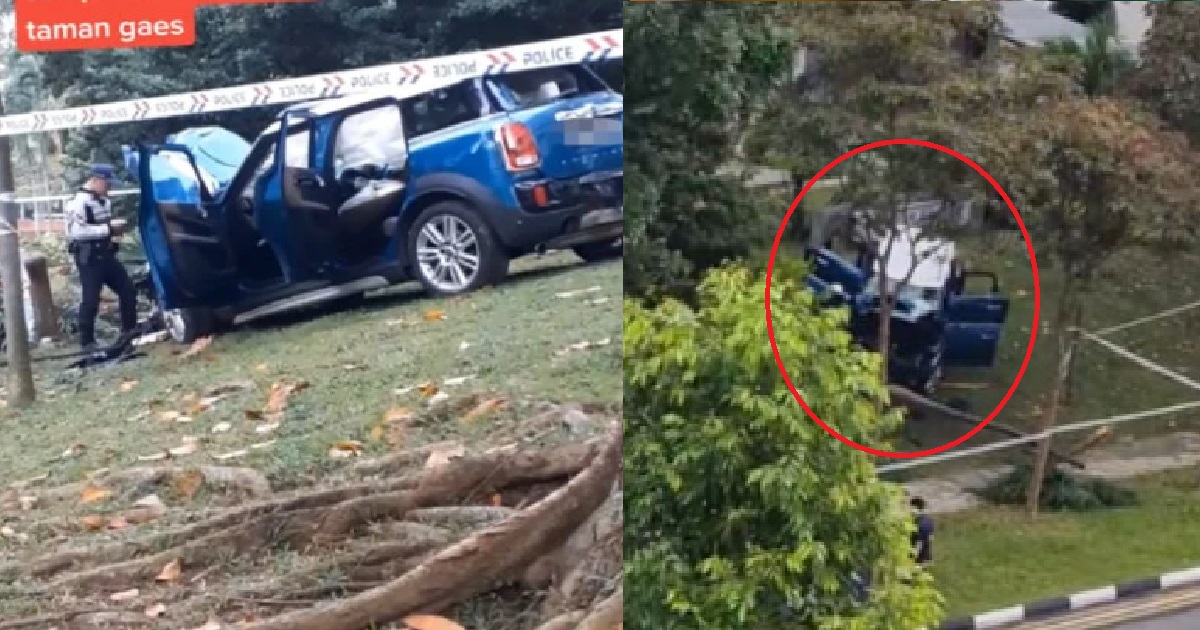 34 Y.O MAN DIED AFTER CRASHING CAR INTO LAMPPOST & TREES AT BEDOK RESERVOIR