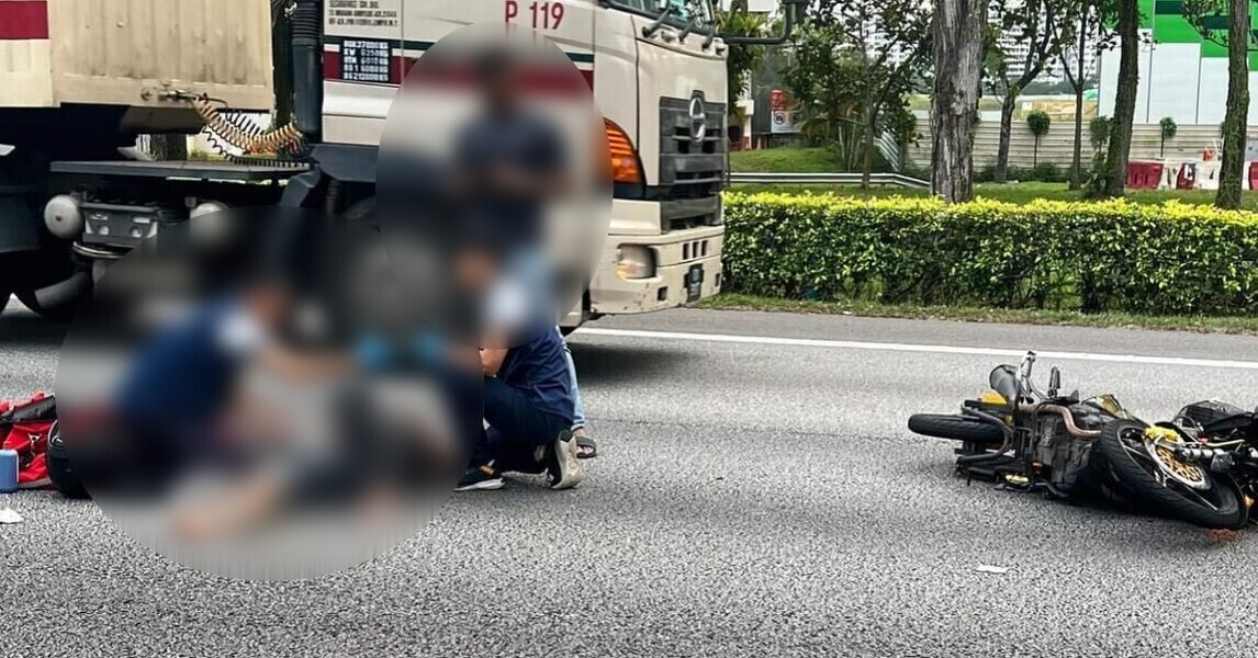 MAN COMPLIMENTS PASSING BY AMS AMBULANCE FOR RENDERING HELP @ ACCIDENT SCENE